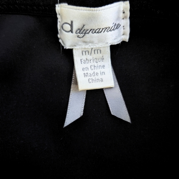 Dynamite Black Velvet Bustier Top - Size M - Picture 4 of 5